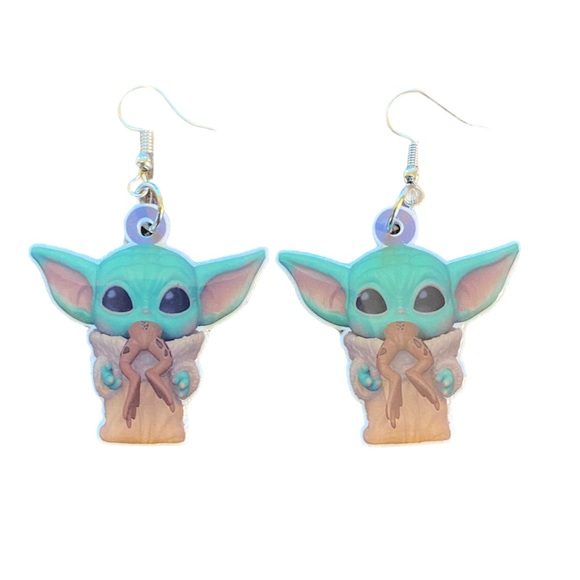 Jewelry Star Wars Acrylic Baby Yoda Earrings Poshmark